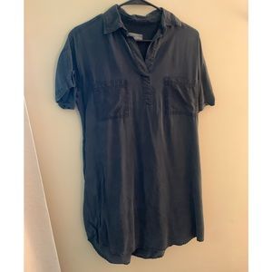Target collared shirt dress - faded black, small